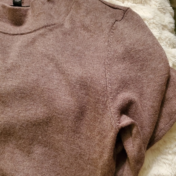 Express Mock Neck Sweater Dress Neutral - Picture 5 of 8